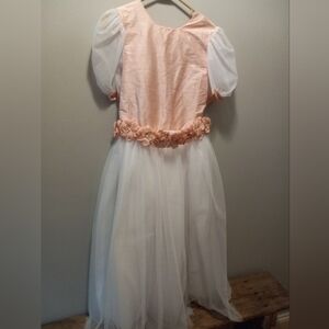 Posies Of Maine "Tinker Bell"Girls  Dress Pink White Size 16.  NWT
